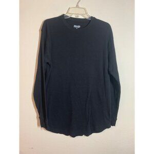 AHP Thermal Waffle T-Shirt Long Sleeve Black Casual Winter Crew Men's Size XL